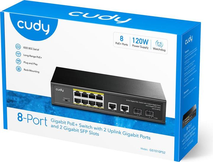 Image du produit Cudy Commutateur (GS1010PS2) (10 Ports)