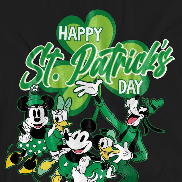 Actual product image Mickey Mouse Unisex Adult Minnie Goofy Donald St Patricks Day T-Shirt (XL)