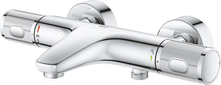 Grohe Precision Feel Thermostat-Wannenarmatur, mit ProGrip-Griff, wassersparend, chrom