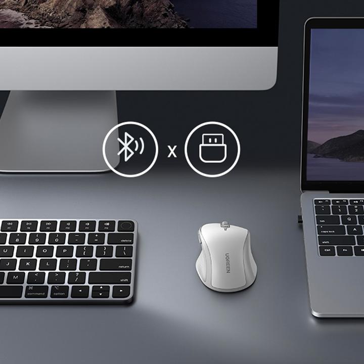 Produktbild Ugreen Wireless mouse MU101 2.4G (White) (Kabelgebunden)