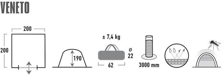Actual product image High Peak Veneto (Awning, 7.40 kg, 1 person)