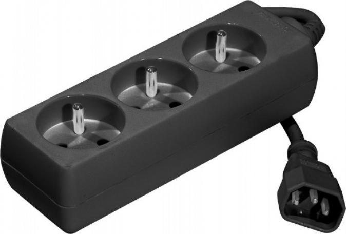 Image du produit Dexlan Power Strip pour UPS avec 3 prises et cordon IEC C14 Noir (4 m, C14)
