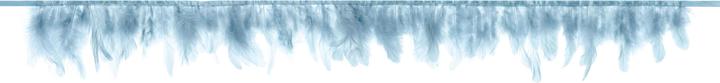 Partydeco Feather Garland Light Blue