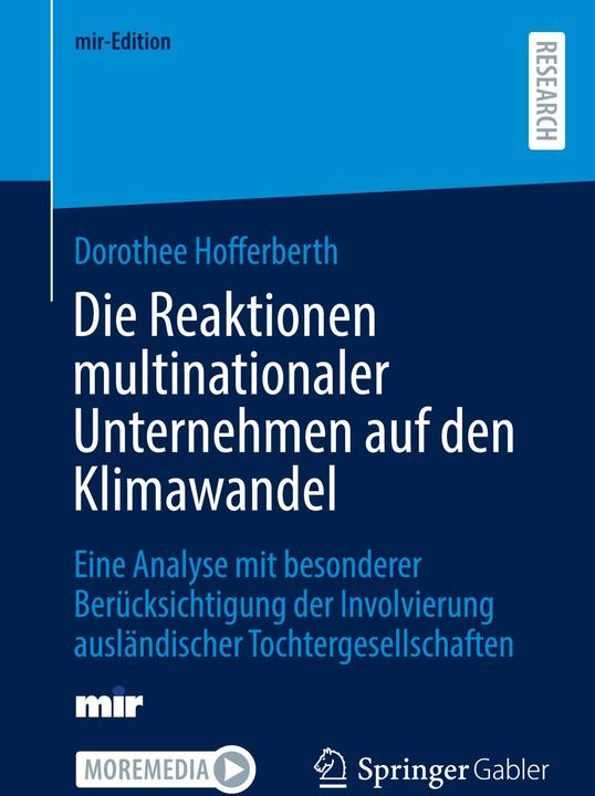 Nährwerte und Zutaten Die Reaktionen multinationaler Unternehmen auf den Klimawandel (Deutsch, Dorothee Hofferberth, 2024)