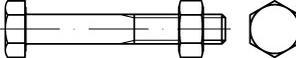 Actual product image Structural bolt R 89601 CE hexagon nut M 20 x 700 Mu 4.8 galvanised (10 Screws per piece)