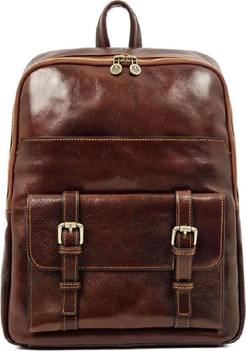 Image du produit Only-Bags.Store Grand sac à dos en cuir marron