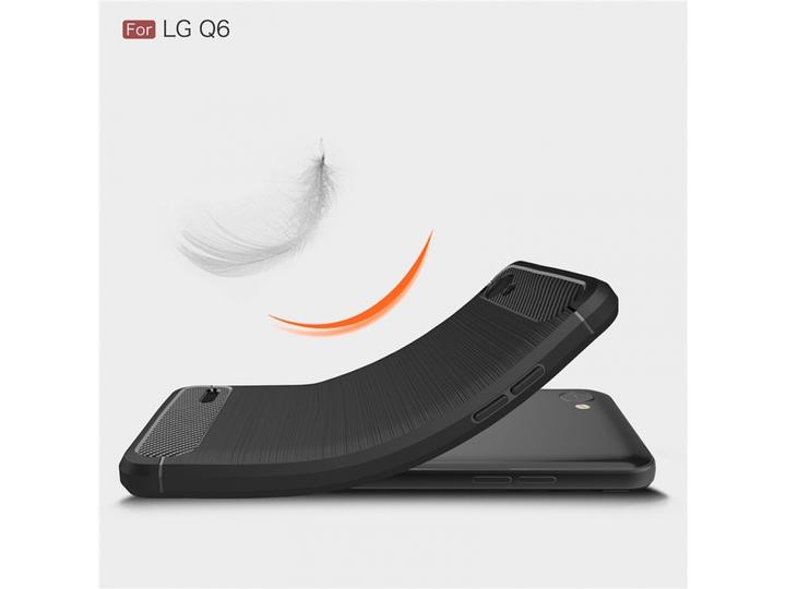Produktbild Screenguard LG Q6 Hülle Carbon Brushed Soft TPU (LG Q6)