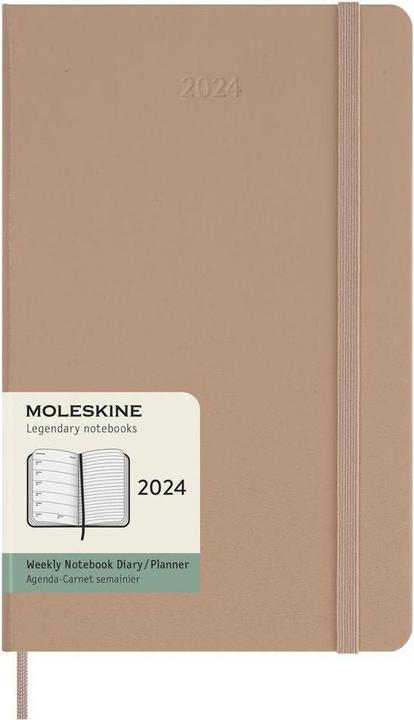 Actual product image Moleskine 12 Month Weekly Note Calendar 2024, Large/A5, Sand Brown (A5, Hardcover, English)