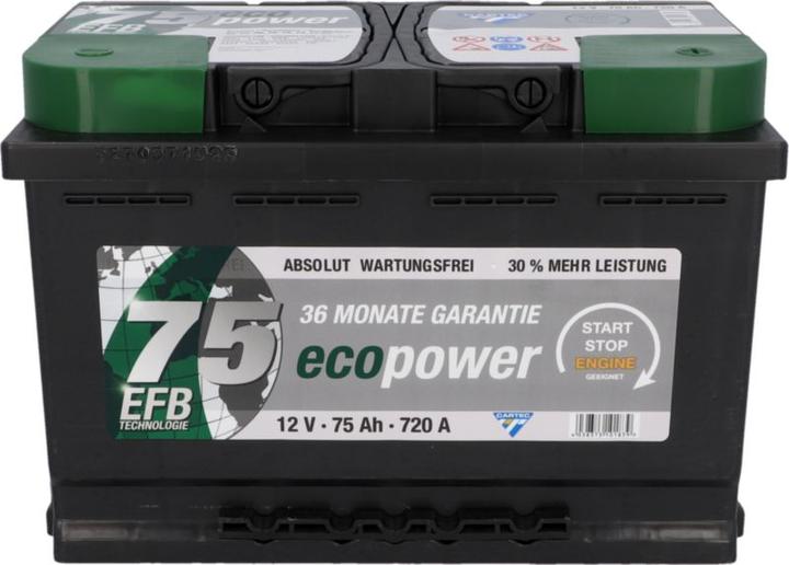 Image du produit Cartec Eco Power 75 EFB (12 V, 75 Ah, 720 A)