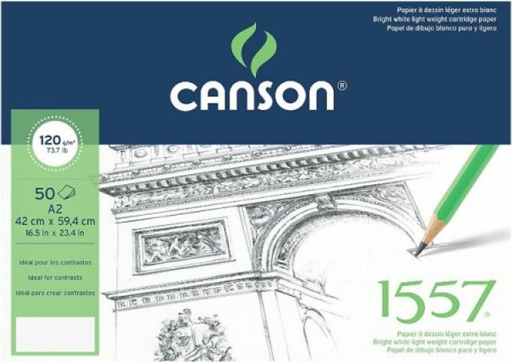 Produktbild Canson Skizzenblock 1557 204127410 Blatt, geleimt, 120g (A2, Blanko, Weicher Einband)