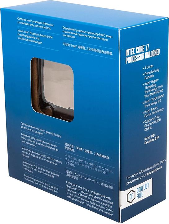 Actual product image Intel Core i7 7700K (LGA 1151, 4.20 GHz, 4 -Core)