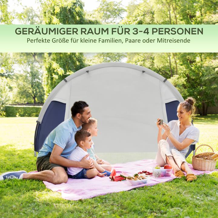 Actual product image Outsunny Campingzelt Polyester, Fiberglas Blau (3 persons)