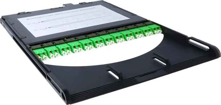 Image du produit BlueOptics HD MPO Cassette 12x LC Duplex APC 1x MPO 24 coeurs monomode AF