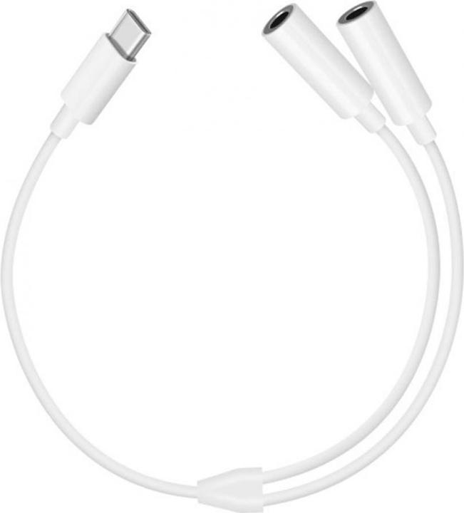 Produktbild PowerGuard USB-C auf 2x 3.5mm Kopfhörer Buchse AUX Kabel (3.5mm Klinke, 3.5mm Klinke)