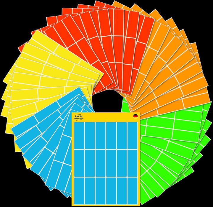 Actual product image Avery Coloured labels