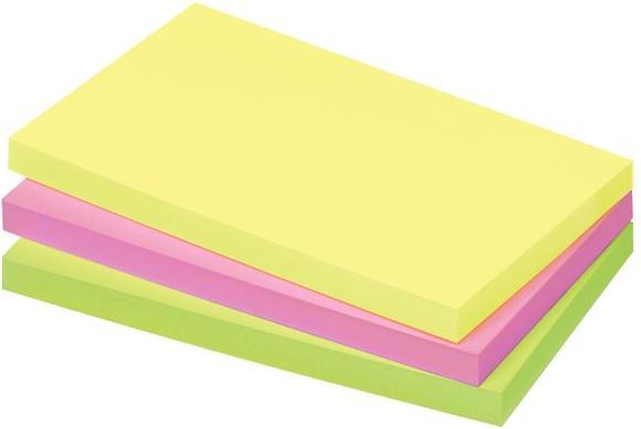 Actual product image Box sticky notes standard colour assorted 3 pads (125 x 75 mm)