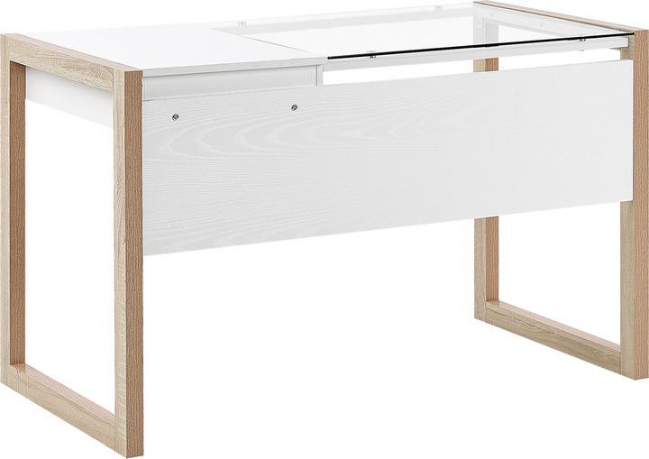 Immagine prodotto Beliani Scrivania bianca / legno chiaro 120 x 60 cm JENKS (120 x 60 x 75 cm)