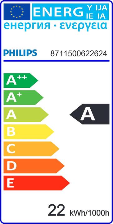 Energy Label Philips Fluorescent lamp TL-D (G13, 18 W, 1350 lm, 1 x, G)