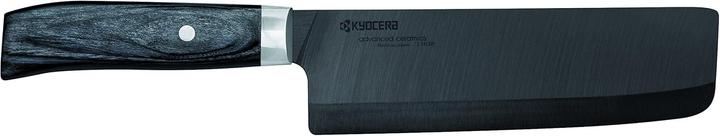 Actual product image Kyocera Japan Series Ceramic Nakiri Knife, Black, 16 cm (16 cm)