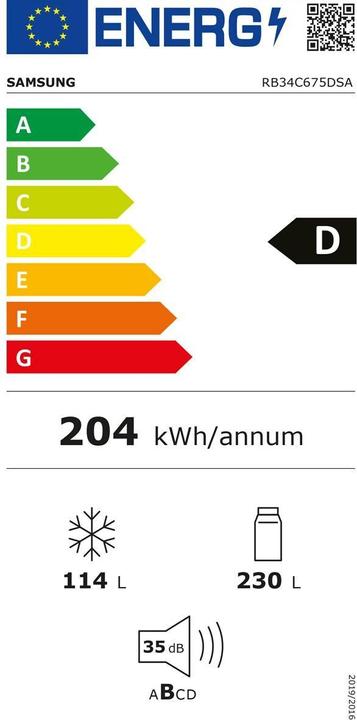 Energy Label Samsung RB7300 (344 l)
