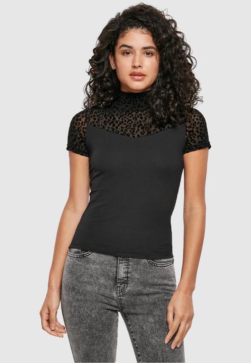 Produktbild Urban Classics Ladies Flock Lace Turtleneck Tee (5XL)