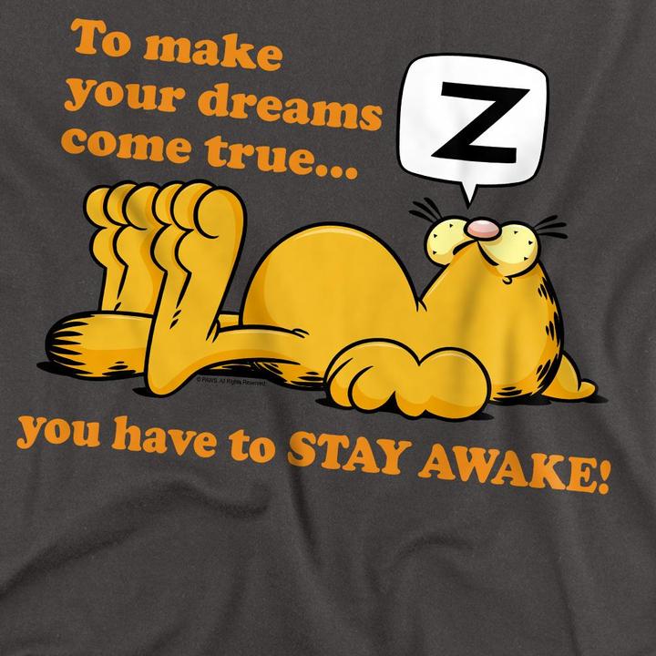 Actual product image Garfield Unisex Adult Stay Awake T-Shirt (XXL)