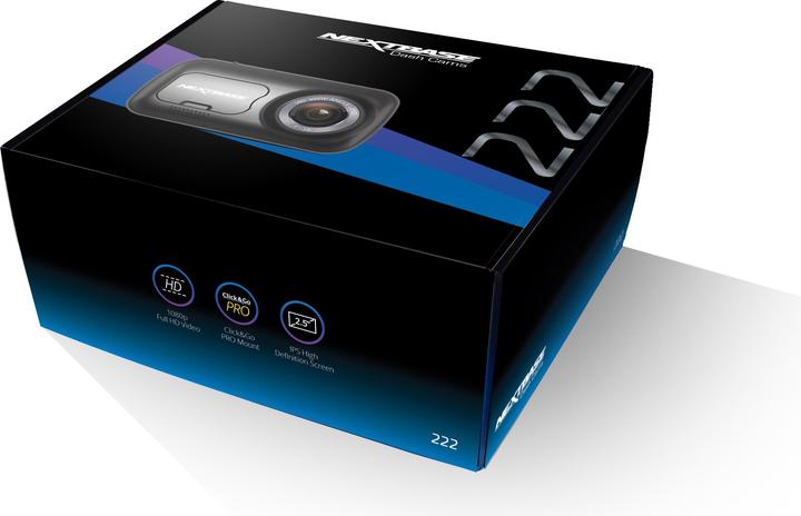 Actual product image Nextbase 222 Dashcam (Built-in display, Rechargeable battery, Bluetooth, Wi-Fi, GPS receiver, Accelerometer, Built-in microphone, Full HD)
