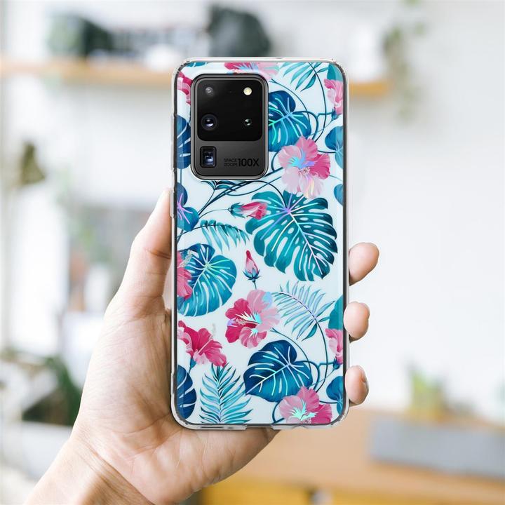 Actual product image Cadorabo IMD TPU Colorful Flowers & Leaves Cover (Samsung Galaxy S20 Ultra)