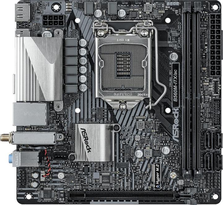 Produktbild AsRock MB -ITX/ac 1200 ITX HDMI/DP DDR4 (LGA 1200, Intel B560, Mini-ITX)