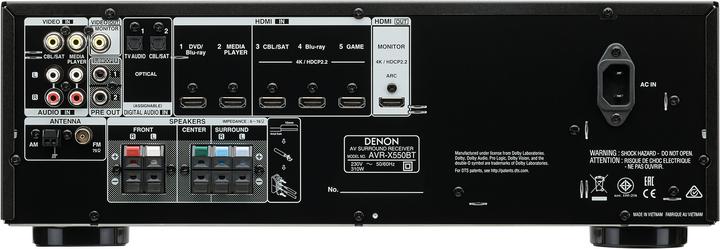 Image du produit Denon Avr-X550bt (5.2 canaux, FM)