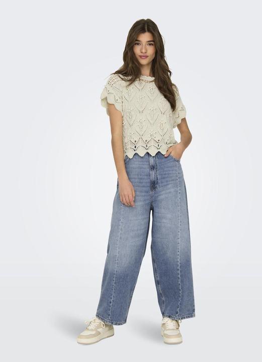 Produktbild Only Lockerer Sitz, verkürzt Hohe Taille Jeans Weit geschnitten jeans (28)