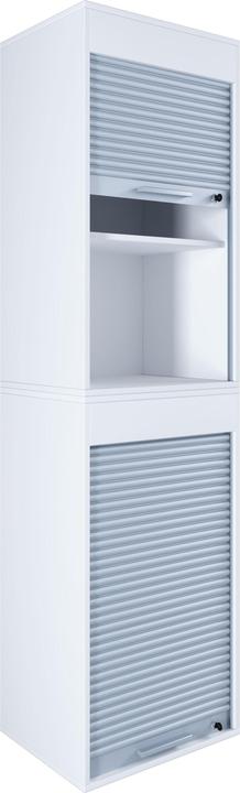 Produktbild VCM Büroschrank Aktenschrank Rollladen Schrank Holz "Aktos XL" (50 x 40 x 186 cm)