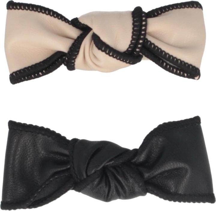 Actual product image Solida Hair clips with imitation leather bows (2 pcs.)