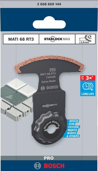 Actual product image Bosch Professional Zubehör PRO MATI 68 RT3 blade for multifunction tools, 2.8 x 68 mm