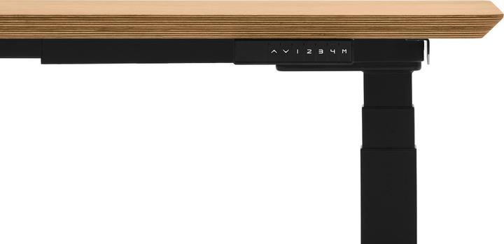 Image du produit Oakywood Standing Desk table en bois réglable en hauteur - Placage - Placage chêne / 160x80 / Noir - (160 x 80 cm)