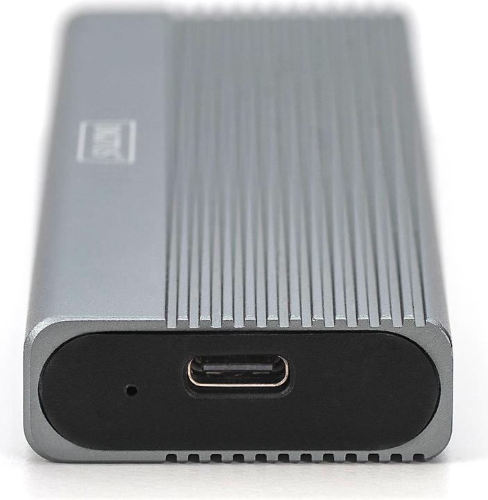 Produktbild Digitus USB M.2 Festplattengehäuse, SSD, extern, NVMe, 10Gbps, USB 3.1 Gen2, Aluminium, toolfree (M.2 2280, M.2 2230, M.2 2260, M.2 2242)