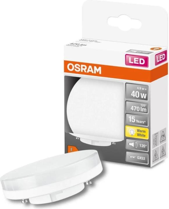 Actual product image Osram Star 40 (GX53, 4.90 W, 470 lm, 1 x, F)