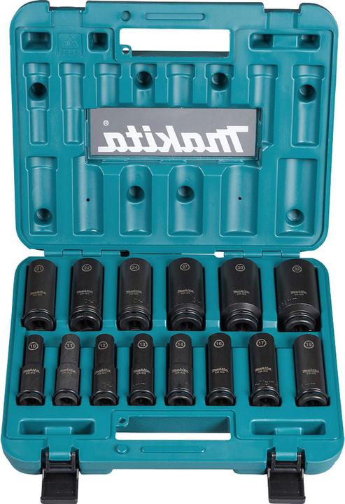 Produktbild Makita B-52308 (32 mm, 16 mm, 15 mm, 28 mm, 17 mm, 13 mm, 24 mm, 29 mm, 20 mm, 27 mm, 11 mm, 30 mm, 26 mm, 21 mm, 18 mm, 23 mm, 12 mm, 10  mm, 22 mm, 19 mm, 31 mm, 14 mm, 25 mm)