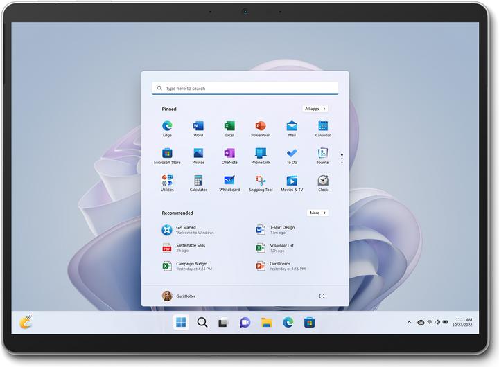 Actual product image Microsoft Surface Pro 9 (13", Intel Core i7-1255U, 16 GB, 256 GB, Without keyboard layout)
