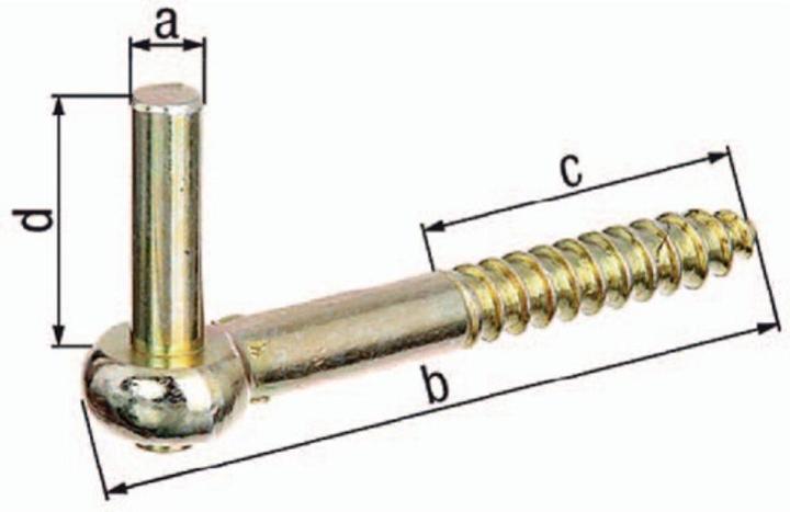 Actual product image GAH Clamp to screw in 13x165mm galvanic yellow zinc plated (Blocks, 1 pcs.)