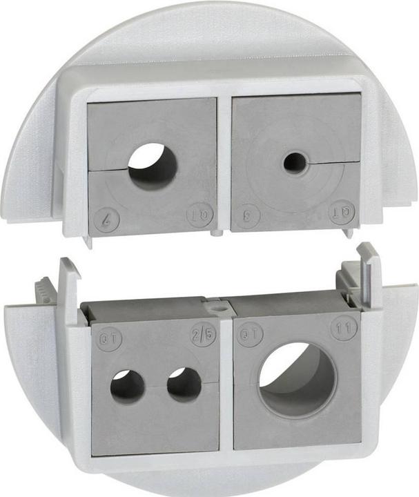 Image du produit Icotek QVT 50/4 Passe-câble divisible Polycarbonate Gris 1 pc. (Trou de câble)