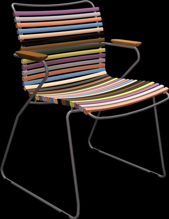 Image du produit Houe CLICK Chaise de jardin avec accoudoirs en bambou Structure en acier