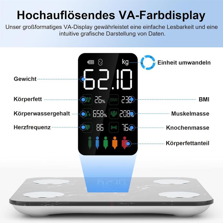 Produktbild Healthkeep Körperfettwaage (180 kg)