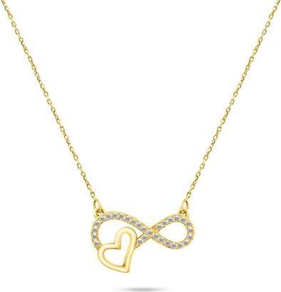 Brilio Silver - Delicate Gold Plated Infinity Necklace NCL54Y