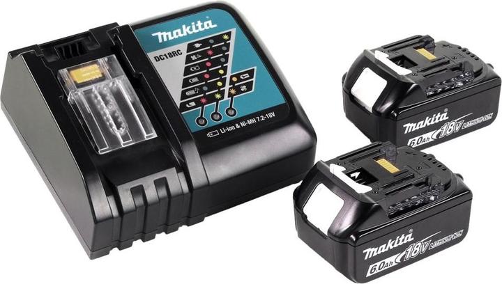 Productafbeelding Makita DFR 550 RGJ Accu-magazijnschroevendraaier 18 V 25 - 55 mm + 2x accu 6.0 Ah + lader + Makpac (Oplaadbare batterij)