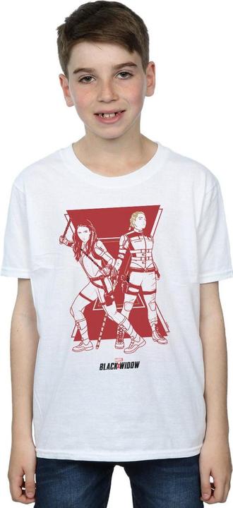 Produktbild Black Widow Movie Sisters Silhouette TShirt Jungen (140, 146)