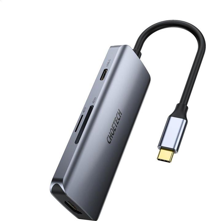 Choetech Adapter is 7w1 HUB-M19 USB-C (USB-C, 7 Ports)