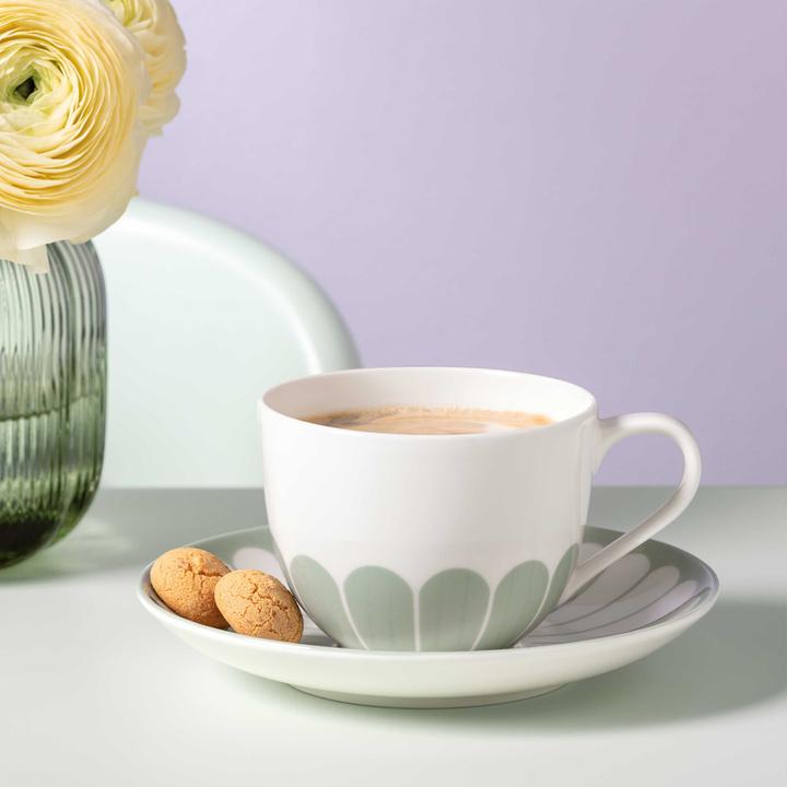 Actual product image Villeroy & Boch Fleur Couleur Kaffeetassen mit Untertassen (160 ml, 6 x)