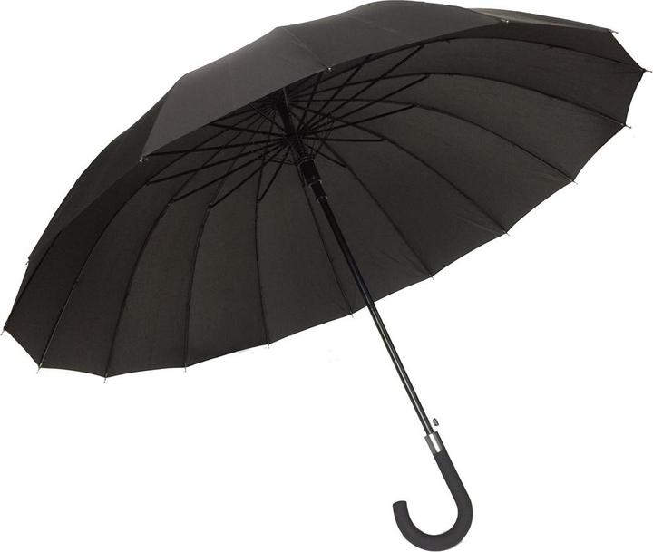 Produktbild Smati Parapluie long noir automatique - Gentleman 16 baleines fibre de verre Susino Regenschirm, 92