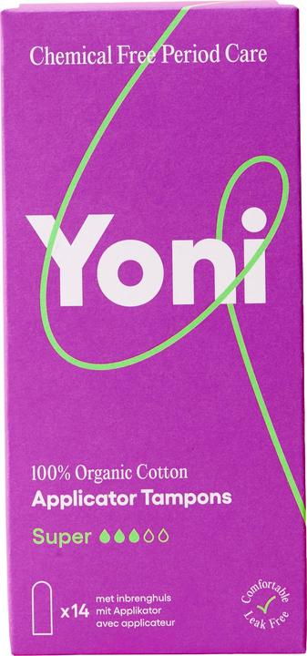 Yoni Tampons mit Applikator - super - 100 Bio-Baumwolle - 14 Stk (14 x)